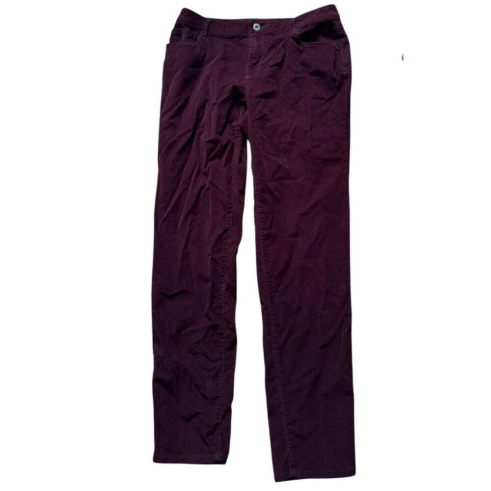 Women's Size 8 Vintage 90s Le Tigre Burgundy Red Straight Leg Corduroy Pants